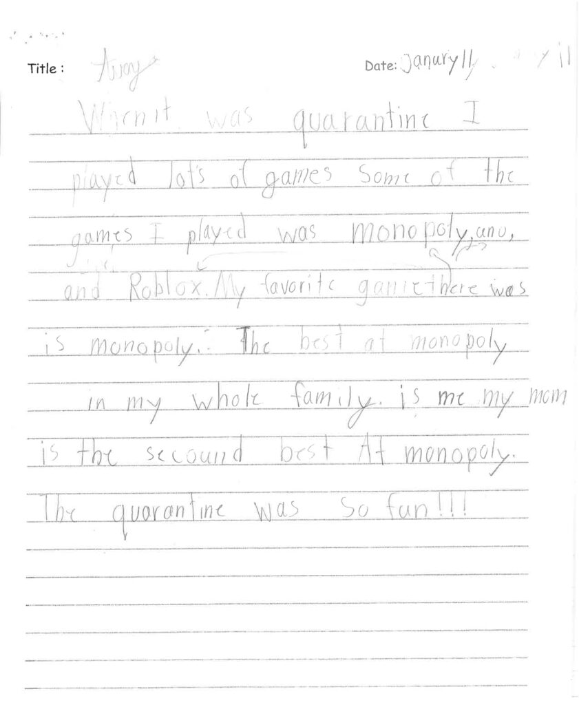 Avery, age 8, Ontario