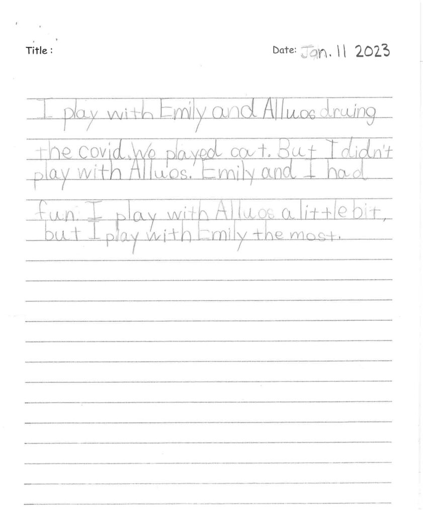 Connie, age 6, Ontario