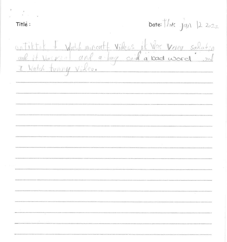 Ensun, age 6, Ontario