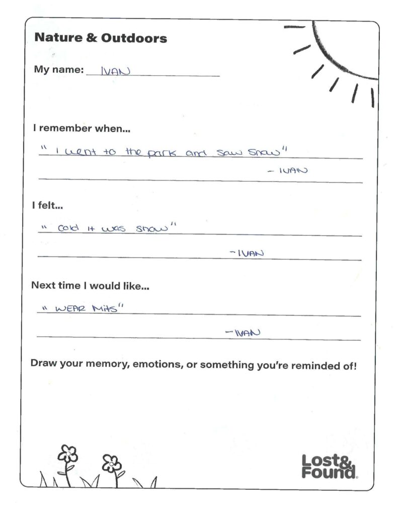 I Saw Snow, Ivan, Age 3, Ontario