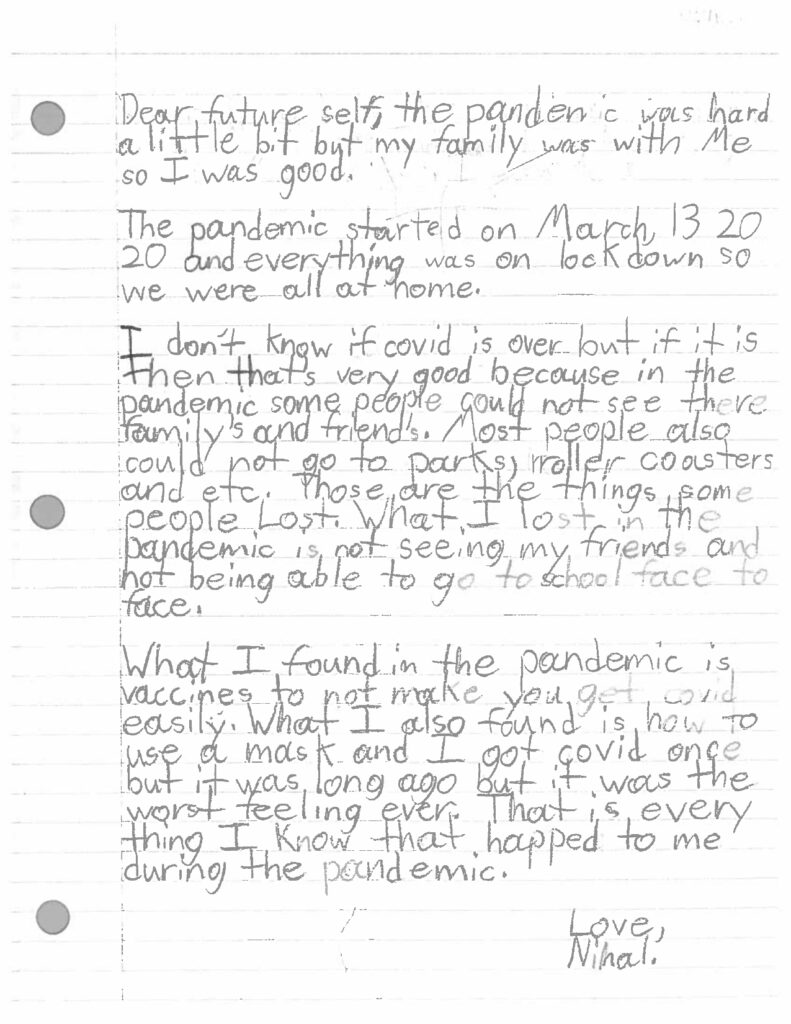 Nihal, age 10, from Iraq