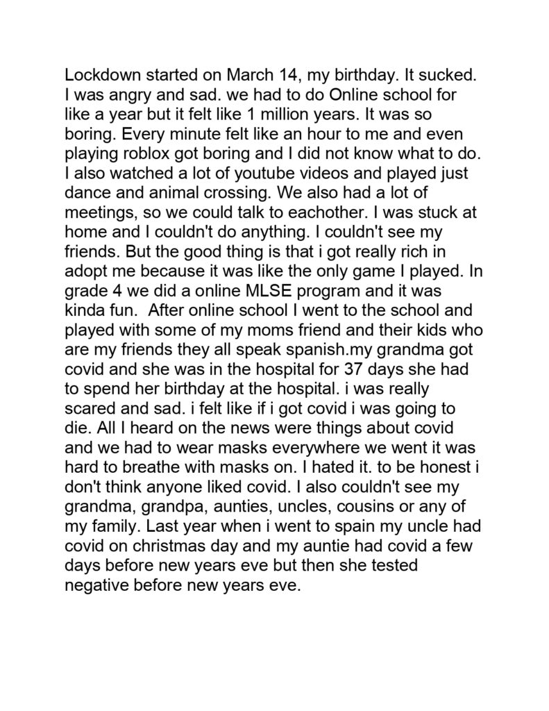 Lucia, 11, Ontario