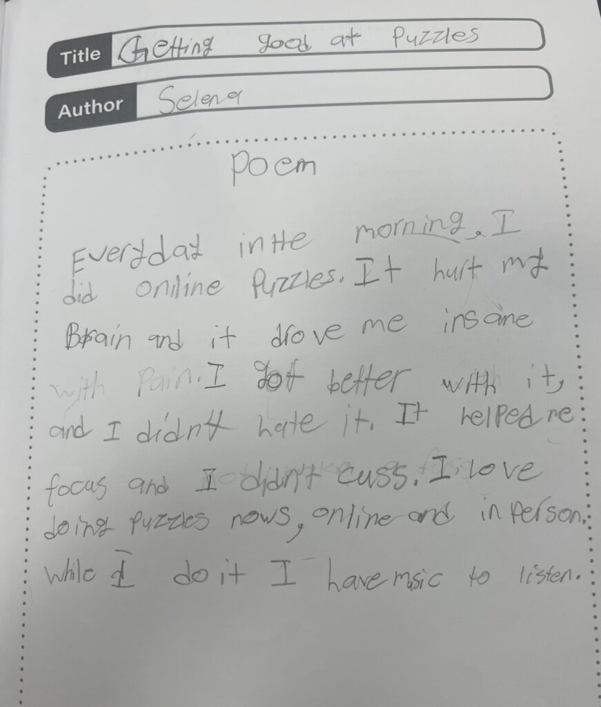 Selena, age 11, Ontario